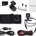 3 Lens DashCam for Car Black Box 1080P Car Video Recorder with G-Sensor Recording DVR Camera Dashcam Front and Rear