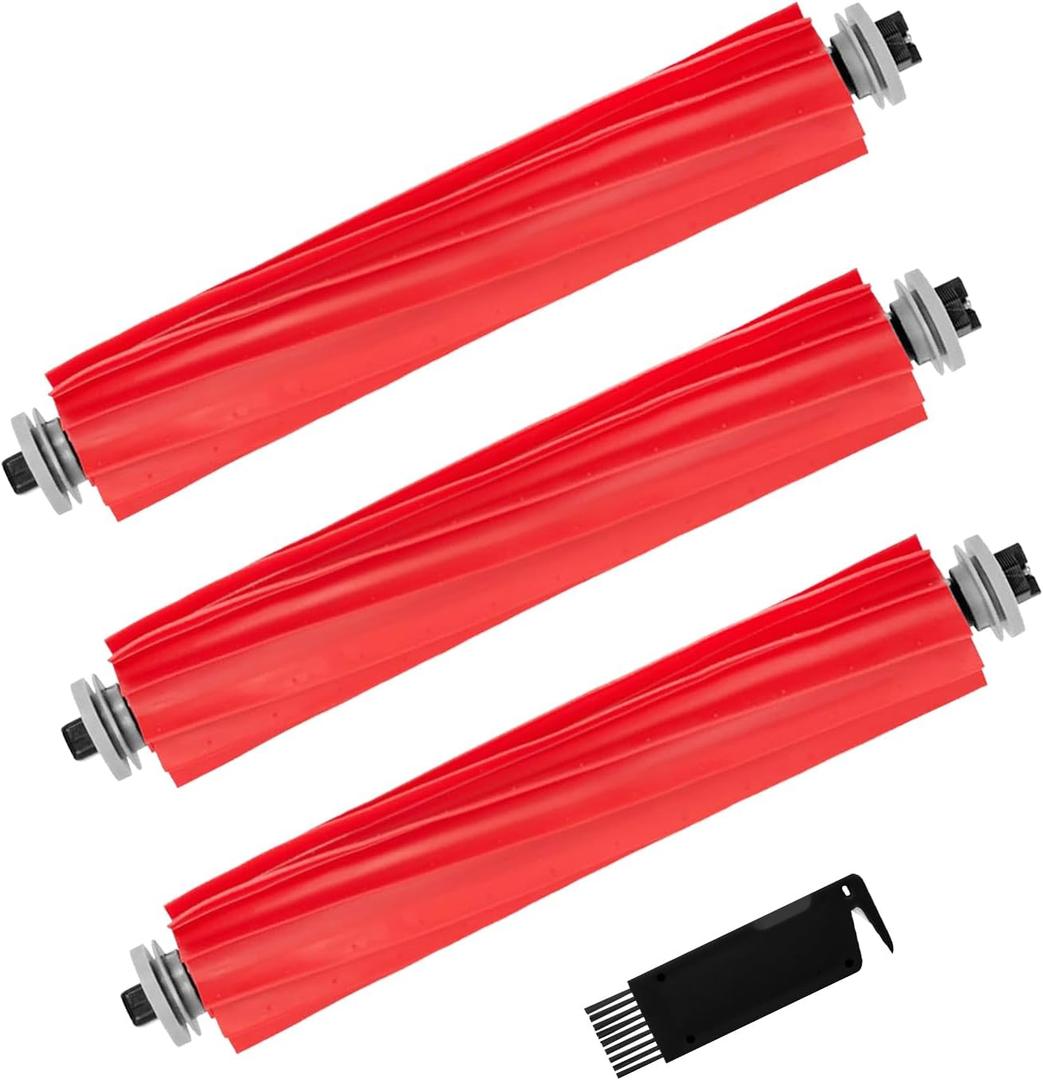 3 Roller Replacements Compatible with Roborock S7 Series, S7 Max Ultra, Q7 / Q7+ / Q7 Max / Q7 Max+, Qrevo/Qrevo S/Qrevo Pro, QV 35S / QV 35A Main Brush Replacement