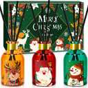 STRN Christmas Reed Diffuser, Fragrance Diffuser Festive Aromas for Home, Reed Diffuser Set with Reed Diffuser Sticks, Long-Lasting Holiday Scents 5.1fl oz (150ml) - 3 Pack