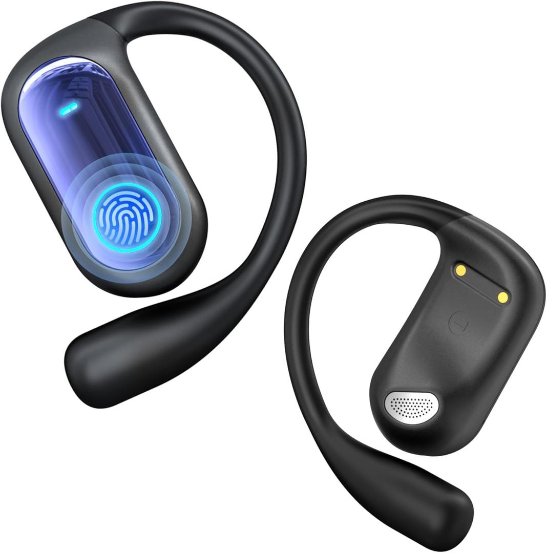 V Trans Talk AI Live Translation Earbuds, 4-in-1 Smart Mode Bluetooth 5.4 Touch Screen Earphones Real-Time Headphones Translator, Fit iOS and Android Ideal for Business and Learning, Deep Blue
