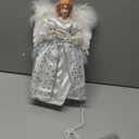 Angel Christmas Tree Topper with Light and Remote Control, Lighted Tree Toppers Christmas Decorations, Elegant and Durable, Perfect for Holiday Home Decor and Gifts, White, WOKEISE