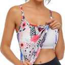 Hibelle Women's Workout Yoga Racerback Tank Tops with Built in Shelf Bra (S)