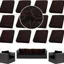Outdoor Cushion Covers Set,12PCS Patio Furniture Couch Seat Slipcovers, Replacement for Sofa Sectional Chair(CoverOnly)