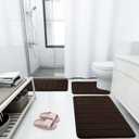 Buganda Memory Foam Bath Mat, 59" x 34", Ultra Soft and Non-Slip Bathroom Rugs, Water Absorbent and Machine Washable Bath Rug Runner for Bathroom, Shower, and Tub, Brown