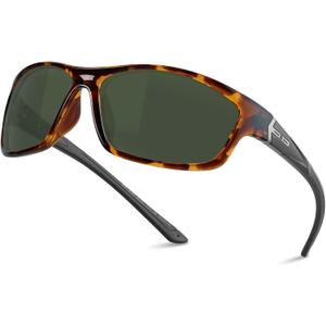 B.N.U.S Corning Glass Lenses Polarized Sunglasses for Men and Women UV400 Protection for Fishing Cycling Driving 