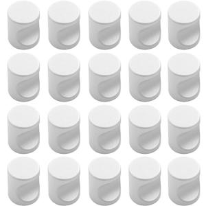 20pcs Cabinet Knobs, Modern Cylindrical Drawer Knobs Dresser Pulls Bathroom Cupboard Handles with Screws 17x21mm/0.67x0.83 inch