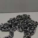 Halloween Plastic Chains Props, 2 Pack 6 Ft Plastic Black and Silver Removable Large Plastic Chain Link for Halloween Party Decoration Cosplay Accessory (Style 1)