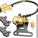 FVRITO 12mm Rear Disc Hydraulic Brake Master Cylinder Caliper Assembly Pad for 70cc 90cc 110cc 125cc 140cc 150cc SSR apollo Taotao Coolster Roketa SDG 107 Pitster Pro Atomik Sikk Chinese Pit Dirt Bike