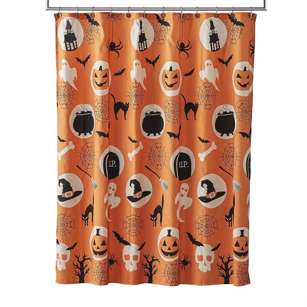 SKL Home by Saturday Knight Ltd. Spooky Good Time Shower Curtain, Multi 70.00" x 72.00"