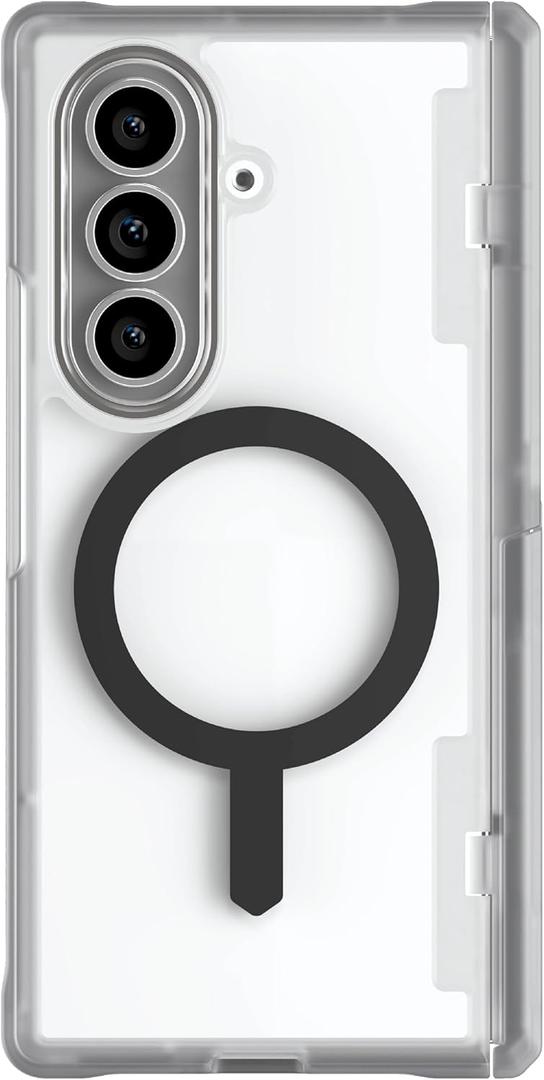 Ghostek Covert Clear Galaxy Fold 7 Case with Built-in Kickstand, MagSafe and Full Hinge Protection Designed for 2025 Samsung Galaxy Z Fold7 (8") (Clear Matte)