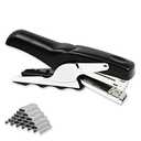 Stapler with 1000 Staples-Plier Stapler Save 60% Power, Good for Stapling at Home School or Warehouse (Black Plier Stapler)