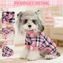 XPUDAC Plaid Dog Pajamas Outfits Cozy Size Small
