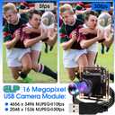ELP 16 Megapixel USB Camera Module with 75degree No Distortion Lens 3496P 6K Embedded Webcam Board for Computer 16mp CMOS IMX298 USB2.0 Video Raspberry Pi Web PC Camera for 3D printer Bar/QR Code Scan