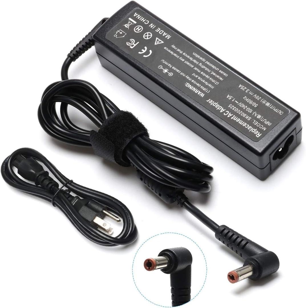 65W 20V 3.25A AC Adapter Charger for Lenovo IdeaPad G560 B560 G580 G570 G585 G780 N585 V570 B570 B575 Y580 Z500 Z560 Z565 Z570 Z575 Z580 Z585 ADP-65KH B CPA-A065 Power Cord