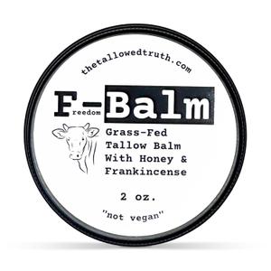 The Tallowed Truth F-Balm Tallow  Grass-fed, Grass-finished Tallow  5 Ingredients Only  Canadian-made All Purpose Tallow Balm  Made in Canada  Tallow for Face & Body (2 oz (1-Pack), Original)