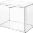 Attelite Clear Acrylic Display Case,Display Storage Box Countertop with Magnetic Door,Stackable Dustproof Protection Showcase for Action Figures,Collectibles