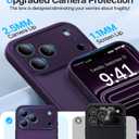 for iPhone 17 Pro Max Case, [Ribbed Non-Slip Sides] [Military-Grade Drop Protection] [Full Camera Protection] Anti-Yellow Soft-Touch Shockproof Slim Phone Case for iPhone 17 Pro Max, Purple