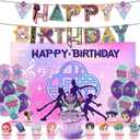 Birthday Decorations -Birthday Party Decorations - Banner, Backdrop, 16 Balloons, 13 Cake Toppers for Kids Party Supplies, Classroom & Home Celebrations