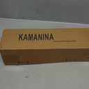 KAMANINA Curtain Rods for Windows 66 to 120 Inch, 7/ 8 Inch Black Heavy Duty Curtain Rod 32 to 115 (2.6-9.6ft), Adjustable Decorative Drapery Rods with Netted Texture End