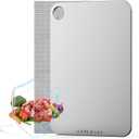 SHUWEICAO- 100% Titanium Cutting Board, 11.4 * 7.87 Non Toxic Cutting Boards for Kitchen - Cutting Edge Hygiene & Durability, Double Sided Pure Titanium Cutting Mat for Meat Fruit & Vegetable, S Size