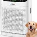 Air Purifiers for Home Large Room Up to 2500 Ft With Double Air Intake,Washable Pre-Filters, AnEgoe Pet Air Purifier for Bedroom With Remote Control,HEPA Air Cleaner for Dust, Pets,White