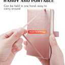 Animusphere 2Pack Pocket Notebook Small Notebook Journal Notebook 4 inches x 5.7 inches 200 Pages Leather Cover With Pen Holder Page Marker Ribbons (Rose Gold)