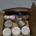 Foraineam 24 Pack 2 oz Round Tin Containers with Slip-on Lids, Aluminum Candle Tin Cans Cosmetic Sample Containers, Frosted Gold Empty Travel Tins Metal Storage Jars for Salve, Spice, Candies, Crafts