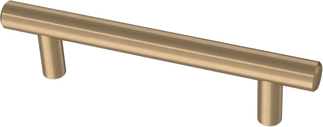 Franklin Brass (10-Pack) Champagne Bronze Cabinet Handles, 3-3/4 Inch Hole Center, Modern Pulls for Drawers, Kitchen Cabinet Door, Dressers | Solid Bar