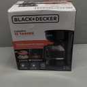 BLACK+DECKER 12-Cup Coffee Maker with Easy On/Off Switch, Easy Pour, Non-Drip Carafe with Removable Filter Basket, Vortex Technology, Black