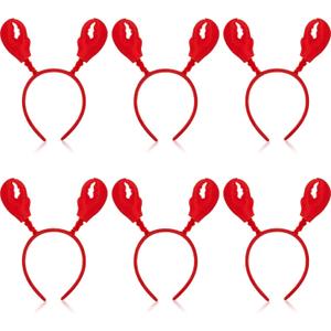 Waydress Crab Headbands, Red Crayfish Lobster Claws Headband, Hair Hoop, for Cosplay, Seafood Lovers