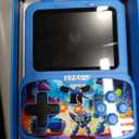 Handheld Game Console for Kids, Preloaded 220 Retro Games, 3.5'' HD IPS Screen Brightness Adjustable, Rechargeable, One-Touch Mute, Best Birthday Gift Toys for Boys Girls 4 5 6 7 8-Blue-Robot-Themed, Compact