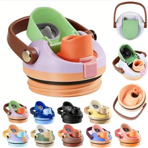 Replacement Lid for Owala FreeSip Sway 30 oz & 40 oz Water Bottle and Tumbler 40 oz, One Button Water Bottle Top Replacement Cap Compatible with Owala Freesip Sway Cup , Leakproof Lids Accessory (Greenpurple)