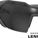 Mechanix Wear: Vision Type-E Safety Glasses with Advanced Anti Fog, Scratch Resistant, Grey Half Framed Protective Eyewear, Lightweight, Adjustable Arms and Nose, For Outdoor Use (Smoke Lens), One Size