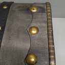 Vintage Wooden Treasure Chest Decorative Box with Lock - 12.2" x 7.1" x 7.1", Black