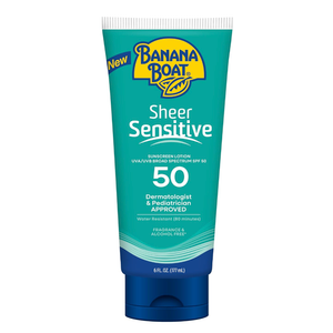 Banana Boat Sheer Sensitive Sunscreen Lotion SPF 50, 6 Fl Oz