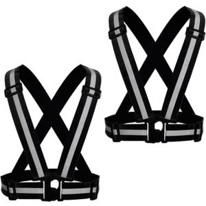 Reflective Running Vest 2-10 Pack, High Visibility Reflective Gear Night Cycling Safety Vest Strap for Men Women Kids