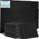 Focusound 48 Pack Sound Proof Foam Panels, 1" x 12" x 12" Acoustic Foam Panels for Wall High Density Soundproofing Wedge Panels for Studio Office Game Room