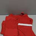 SUUKSESS Women 2 Piece Workout Sets Compression Tummy Control Leggings with Pockets Halter Built in Bra Tank Tops (Medium, Red)