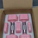 22LBS Adjustable Dumbbells Set, Adjustable Weight Dumbbells with 4 Levels 4.4lb, 6.6lb, 8.8lb, 11lb, Hand Weights Sets for Women/Men Home Gym Full Body Workout (Pink)