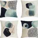 Jartinle Boho Abstract Pillow Covers 18x18 Set of 3 Mid Century Modern Throw Pillow Covers Geometric Pillow Covers for Outdoor Couch Sofa Minimalist Home Decor