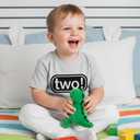Two! 2nd Birthday Boy Shirt – Toddler 2 Year Old Tee, Second Birthday Party Kids Outfit 2T Gy/H SS
