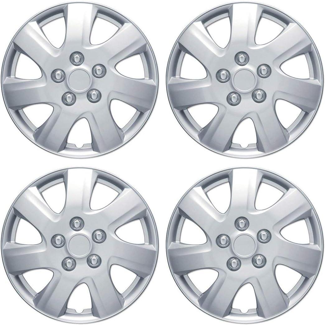BDK Hubcaps Wheel Covers For Toyota Camry 16 Inch Hubcaps Set Of 4, Snap-on Direct OEM Replacement For Toyota Camry Hubcaps 16 Inch Wheel Covers Impact-Resistant High Durability (Full Set of 4)