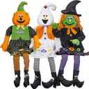 Worth Imports 60" Lifesize Porch Sitting Halloween Ghost, Witch Jack O Lantern Figures, Set of 3