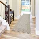 MaxRugrs Washable Runner Rug 2'x6' Kitchen Rug Runner for Hallways- Upgraded Thicker&No Creases Throw Rugs for Entryway,Stain Resistant Non Skid Boho Runner Rugs for Bedroom&Laundry Mat, Beige Yellow
