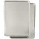 Commercial Quality Baking Sheet Pan Set, Natural Aluminum Cookie Sheet, Umite Chef Warp Resistant Baker's Half Sheet Pan, Large Thick Cookie Tray Pans for Baking, Roasting(2 Pack, 18X13In)