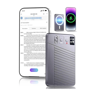 AI Voice Recorder - Record, Transcribe, 3-in-1 Upload, Support 107 Languages, Prevent Meeting Highlights from Missing, 64GB, ChatGPT Powered AI Summary, Control