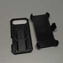 FNTCASE for iPhone Air Phone Case: Military Grade Rugged for iPhone 17 Air Phone Cover with Kickstand & Belt Clip Holster | Shockproof TPU Protection Bumper | Heavy Duty Protector (Black)