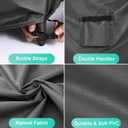 ABCCANOPY Grill Cover Gas Barbecue Oven Cover Outdoor Waterproof and Dustproof Weatherproof Uv Resistance Tear Proof Bottom Buckle Fixation Heavy Outdoor Covers Outdoor Grill Cover 58x24x48 Grey