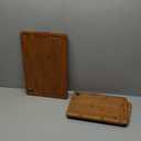 Bamboo Cutting Board for Kitchen, 3-Piece Set with Juice Grooves, Side Handles & Non-Slip Mats Durable Bamboo Chopping Board for Meat, Vegetables and Fruits (Carbonized Brown)