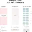 GelMala Semi Cured Gel Nail Strips Blue, Long-Lasting, Easy to Apply&Remove Nail Stickers Semi Cured,Easy for begginners (Aqua de Vida)